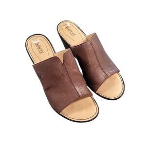 Born Leather Wedge Sandals Women’s 8M Summer-Fall Everyday GUC